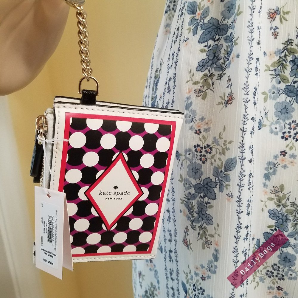 KATE SPADE WRISTLET KEY CHAIN DRAW CARD KEY CHAIN - Picture 2 of 16